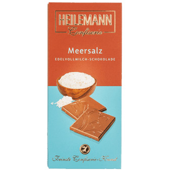 Tavoletta Di Cioccolato Sottile Heilemann Con Sale Marino, Latte Intero