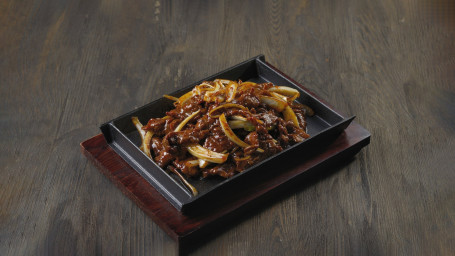 Sizzling Mongolian Beef On Sizzling Hot Plate