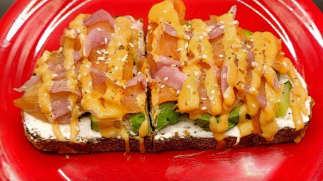 Spicy Salmon Roll Toast