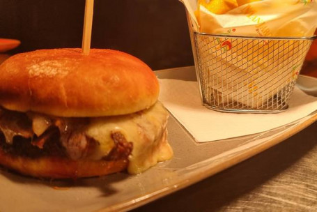 *New Sticky Barbecue Beef Stacked Burger*