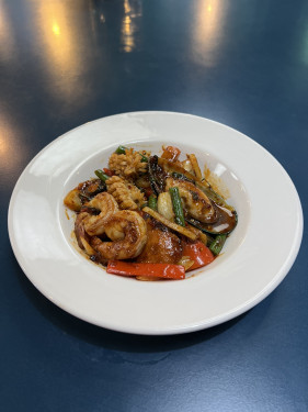 Spicy Stir Fried Mixed Seafood