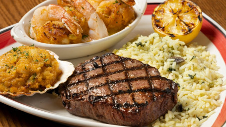3-Way Sirloin* Baked Stuffed Shrimp Combo With Seafood Stuffie