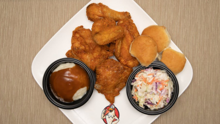 4 Pcs Chicken With 1 Mash, 1 Coleslaw, 3 Rolls