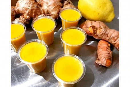 Ginger, Lemon Turmeric Shot