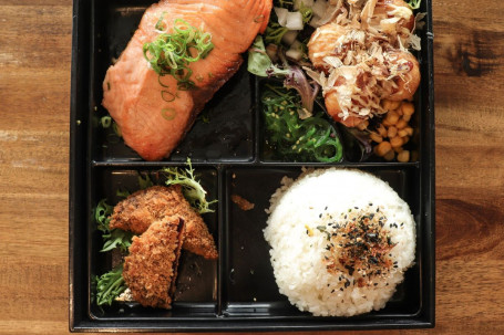 Grilled Salmon Teriyaki Deluxe Bento