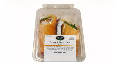 Turkey Bacon Club Wrap, 8.25 Oz.