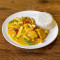 Hühnerfleisch mit Gemüse in Currysauce (leicht scharf)