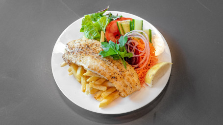 Grilled Fish With Garden Salad