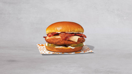 Classic Blackened Chicken Sandwich With Bacon And Cheese