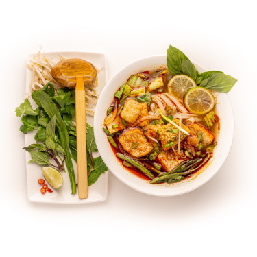 Spicy Tofu Greens Phở Noodle Soup (Vg/V/Gf)