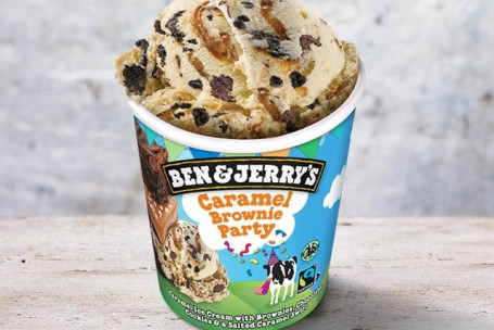 Ben Jerry's Ice Cream Caramel Brownie Party. 1026 Kcal, Porties 4 5