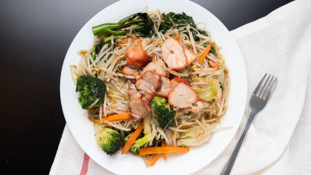 50. Pork Chow Mein New York Style/ Chā Shāo Niǔ Yuē Chǎo Miàn