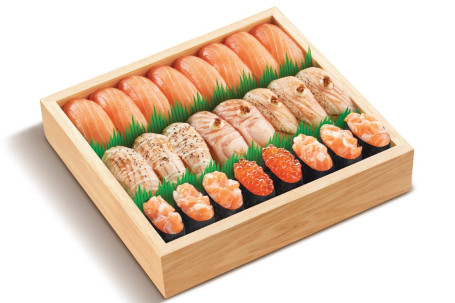 Zá Jǐn Sān Wén Yú Shòu Sī Shèng A (Gòng24Jiàn Assorted Salmon Sushi Set A (Total 24Pcs