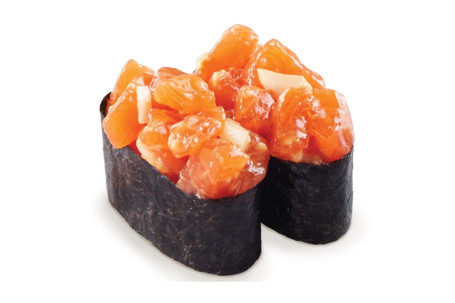 Là Wèi Sān Wén Yú Jūn Jiàn Spicy Salmon Gunkan