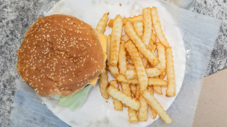 The Classic Burger With Fries