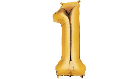 34 ' ' Gold Number (1) Balloon