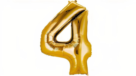 Palloncino Con Numero Oro Da 36'' (4).