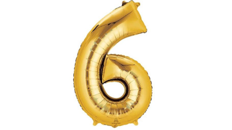 34 ' ' Gold Number (6) Balloon