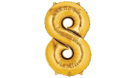 34 '' Gouden Nummer (8) Ballon
