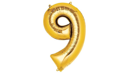 34 ' ' Gold Number (9) Balloon