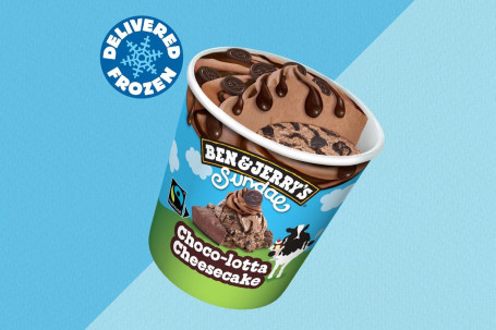 Ben Jerry's Choco Lotta Cheesecake Sundae Ice Cream Tub 465Ml