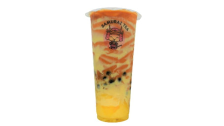 Cake Swirl Thai Tea Boba W Pudding Dàn Gāo Tài Shì Bù Dīng Zhēn Zhū Nǎi Chá