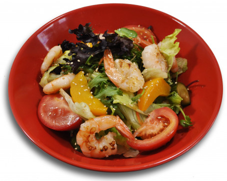 Grilled Prawns And Peach Salad