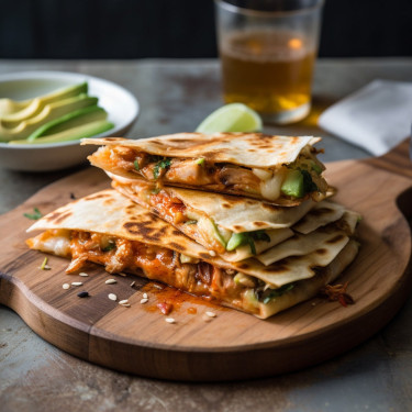 Kimchi Avocado Quesadilla Zhī Wèi Pào Cài Niú Yóu Guǒ Xiàn Bǐng