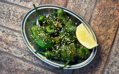 Fried Padron Peppers with Yuzu Miso
