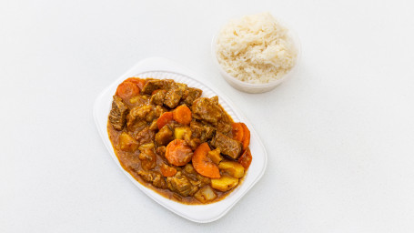 Curry Beef With Steamed Rice