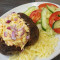 Baked Potato with Cheese Slaw, Cheddar Salad