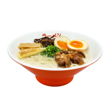 Jiǔ Zhōu Zhū Ruǎn Gǔ Wèi Yù Lā Miàn Kyushu Pork Cartilage Ramen With Molten Egg In Pork Broth