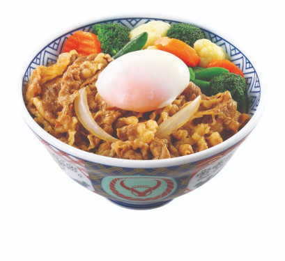 Yě Cài Niú Ròu Wēn Quán Yù Zi Jǐng Dà Shèng Oksekød Grøntsag Med Hot Spring Egg Bowl Large