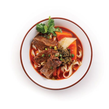 Gǔ Zǎo Niú Jiá Ròu Miàn Noodles With Stewed Beef Cheek In Soup