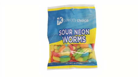 Patriots Choice Sour Neon Gummy Worm