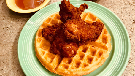 *New Hot Honey Butter Chicken And Waffle