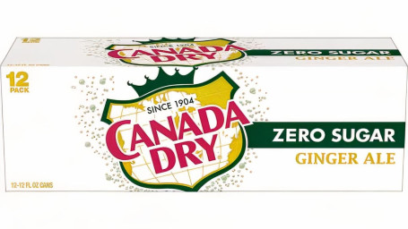 Canada Dry Zero Sugar Ginger Ale Soda 12 Pack