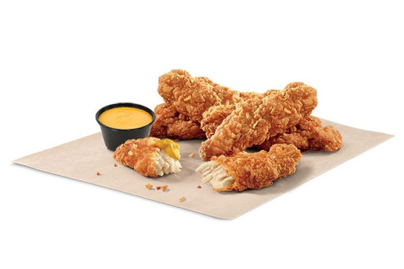Five Crispy Chicken Tenders And Nacho Cheese Sauce (Serves 2)