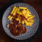 German Currywurst With Chips