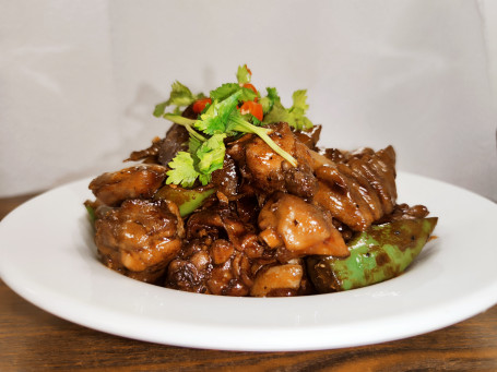 Black Pepper Pork Stomach With Chicken Hēi Jiāo Zhū Dù Jī