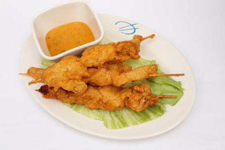 Malaysian Skewered Satay Chicken Shā Diē Chuàn Shāo Jī