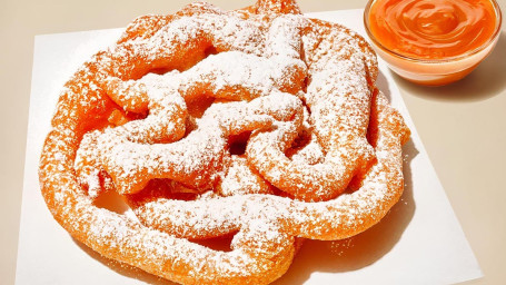 Funnel Cake With Caramel Sauce