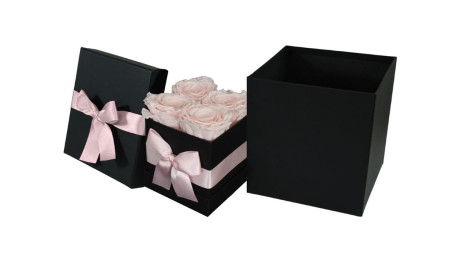 Preserved Roses Pink Champagne Gift Box