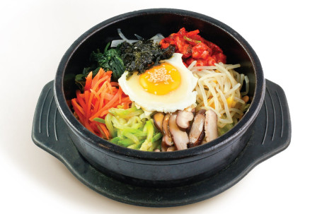 Zhāng Yú Shí Guō Bàn Fàn Hot Stone Pot Octopus Bibimbap