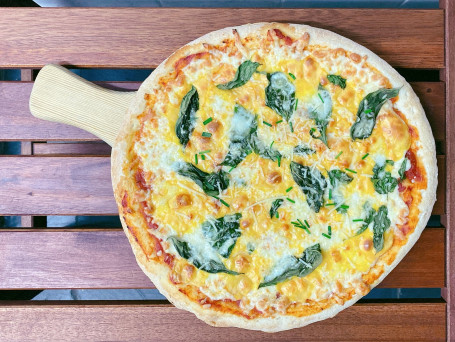 4Zhòng Zhī Shì Xiāng Cǎo Fān Jiā Báo Bǐng 4 Cheese Basil Pizza