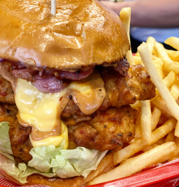 Chipotle Chicken Tower Burger