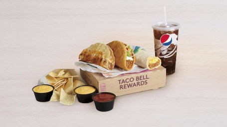 Shredded Beef Grilled Cheese Dipping Taco Deluxe Box