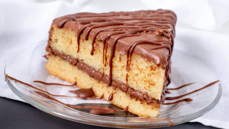 Yellow Chocolate Cake Slice