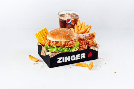 Zinger Box Mâncare Cu 2 Aripi Fierbinți