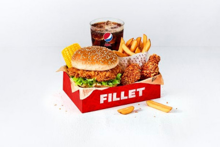 Fillet Box Meal With 2 Hot Wings